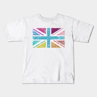 Distressed Union Flag Multicolored Kids T-Shirt